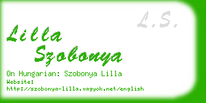 lilla szobonya business card